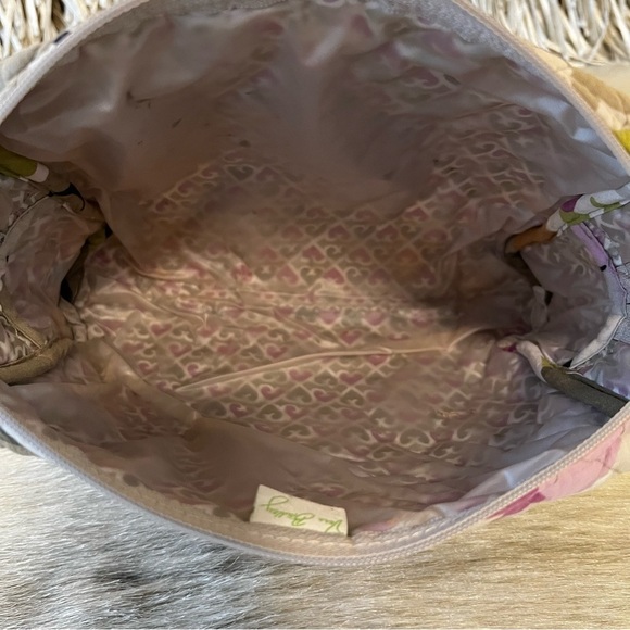 VERA BRADLEY Watercolor 2012 Large Plastic Lined Travel Cosmetic Case Lavender - Picture 8 of 10